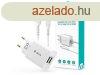 Devia 2xUSB hlzati tlt adapter + USB - Type-C kbel 1 m-