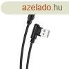 Szgletes USB kbel Lightning Foneng X70, 3A, 1m (fekete)