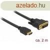 Delock talakt Kbel - 85654 (HDMI - DVI (24+1), apa/apa, 