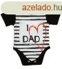 "I LOVE MY DAD" feliratos rvid ujj baba body fek