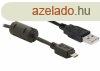 DeLock USB2.0A apa - Micro-B USB apa cable 1m Black