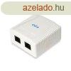 Equip Fali aljzat - 235214 (2 port, Cat.6, UTP, fehr)