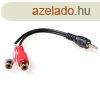 ACT 0.15 meter audio connection cable 1x 3,5 mmm jack male n