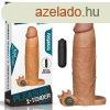 Pleasure X-Tender Vibrating Penis Sleeve #6 Brown