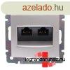 Legrand Valena 2XRJ45 LCS2 Cat.6 FTP, csavaros, alumnium, L