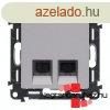 Legrand Valena Life 2xRJ45 Cat. 5e UTP csatlakozaljzat alum