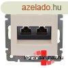 Legrand Valena 2xRJ45 informatikai csatlakozaljzat Cat.6A S