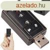 USB 7.1 hangkrtya, mikrofon s fejhallgat csatlakozval