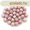 Cseh prselt goly - Alabaster Pink Terracotta - 4mm