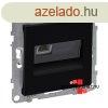 Legrand Suno 1xRJ11 csatlakozaljzat fekete, Legrand 721461