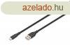 Assmann Lightningh to USB Silicone USB2.0 12W Cable 1m Black