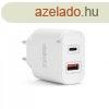 Delight USB QuickCharge 3.0 + Type C Adapter White