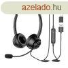 Vezetkes headset mikrofonnal New Bee H368