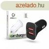 Dreamtech 2.4A FEKETE Auts tlt Dual USB-A csatlakozkkal