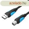 Vention USB-A 2.0 -> USB-B 2.0 (fekete), 8m, kbel