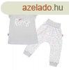 2-rszes pamut egyttes New Baby Happy Flower szrke