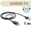 Delock EASY USB-A 2.0 - USB-A 2.0 M/F adatkbel 1m fekete