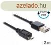 Delock Easy-USB A -> USB-B 2.0 micro M/M adatkbel 2m fek