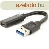 Gembird USB-C -> USB-A 3.2 Gen 1 M/F adapter 0.15m fekete