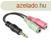 Delock Jack stereo 3,5mm (4pin) -> 2db Jack stereo 3,5mm 