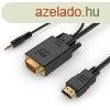 Gembird HDMI -> VGA Jack stereo 3,5mm M/M video jelkbel 