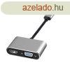 USB2.0 - HDMI/VGA talakt adapter, + 3.5 mm jack csatlakoz