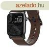 Nomad Leather Strap Brown, black - Apple Watch Ultra (49mm) 