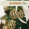 Karcsonyfadsz szett - glitteres arany gmbdsz - 7 cm - 6 