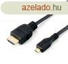 EQuip HDMI - Micro HDMI 1.4 cable 2m Black