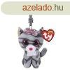 TY: Beanie Boos Clip KIKI szrke macska 8,5cm