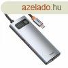 Baseus Metal Gleam Szria 6 az 1-ben Hub USB-C, 3x USB 3.0 +