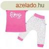 2-rszes pamut egyttes New Baby Happy Flower stt rzsasz