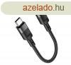 HOCO adapter kbel (lightning aljzat - Type-C, 10cm) FEKETE