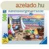 Ravensburger Puzzle 500 db - Tengerparti pihens