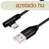 Logilink USB 2.0 cable, USB-A/M to Micro-USB/M (90) 0,3m Bl