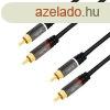 Logilink Audio cable 2x RCA/M to 2x RCA/M 2m Black