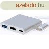 Gembird USB-C -> 1db HDMI 1.4 1db USB-C 1db USB-A 2.0 M/F