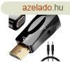 HDMI-VGA talakt adapter hanggal s mini jack csatlakozva