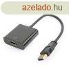 Gembird USB-A 3.0 -> HDMI M/F adapter 0.2m fekete