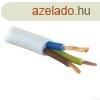 MT 3x1.5mm2 PVC szigetelt hajlkony sodrott rz kbel fehr 