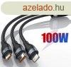 12095 6A-100W 3IN1 Gyorstlt kbel - Alumnium tvzet