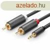 UGREEN 3,5mm jack-2xRCA male/male cable 1m Black