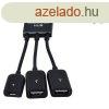 3 az 1-ben Micro USB HUB DUPLA USB 2.0 OTG ADAPTER