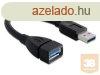 Delock extension kbel, USB 3.0-A M/F, 15cm, fekete