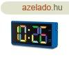 Hama Ibiza Digital Alarm Clock Multi-Colour Display with USB