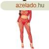 LEG AVENUE - CROP TOP + HARISNYA PIROS EGY MRET