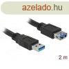 DELOCK kbel USB 3.0 Type-A male / female hosszabbt 2m fek