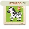 Fa kpes kirak puzzle Viga 4 db Zebra