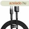 Baseus USB-C gyors adat, s tltkbel 3A 0,5m, Szrke-Feket