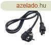 Akyga AK-NB-08A Cloverleaf Power Cable 1m Black